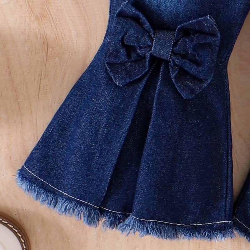 Baby 2-Piece Butterfly Bows Denim Set - image 7