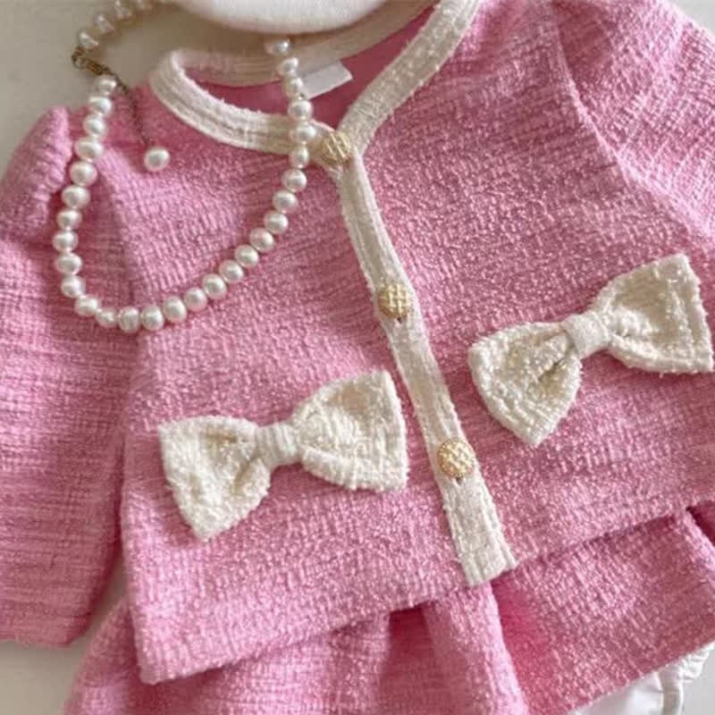 Baby 2-Piece Sweet Bow Fair Girl Set - image 4
