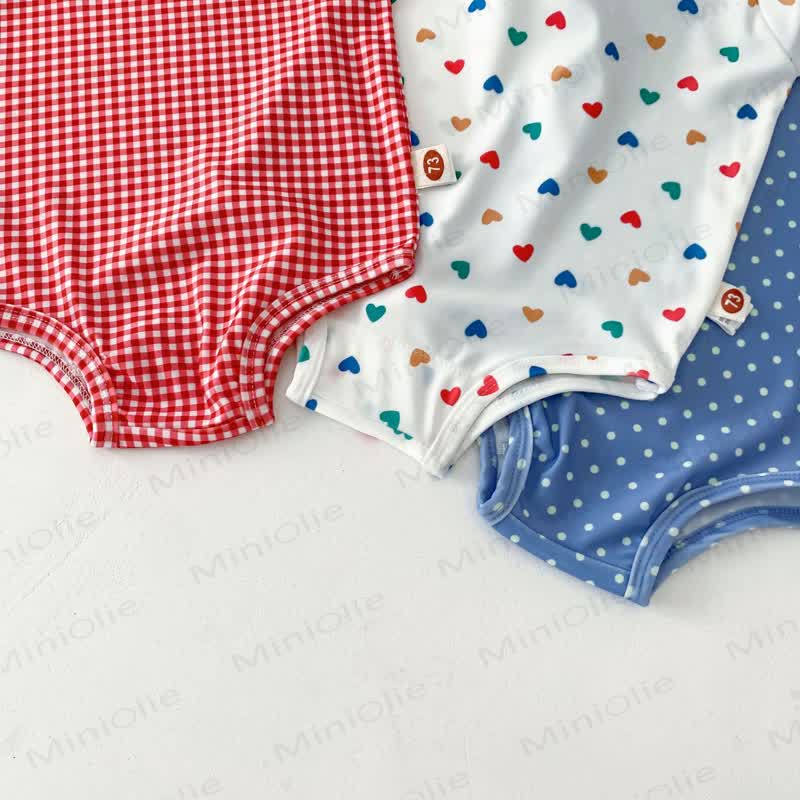 Baby Girl One-piece Swimsuit with Hat - image 3