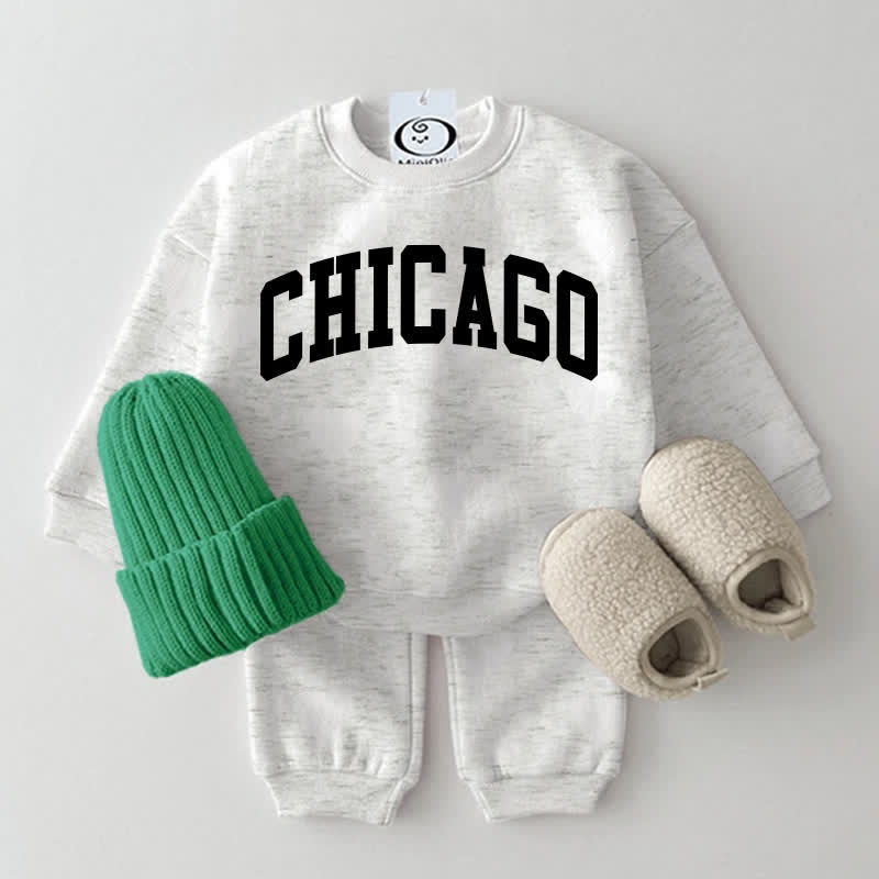 CHICAGO Baby Sweatsuit 2-piece Set - Light Grey - 2-3T - image 1