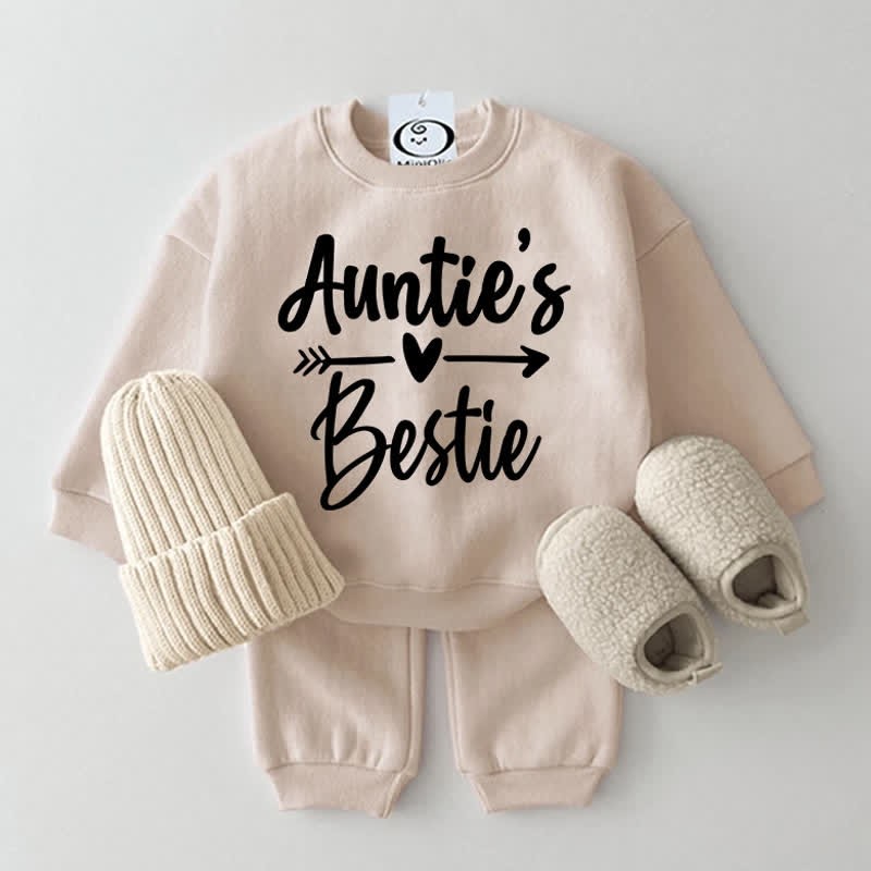 AUNTIE'S BESTIE Baby 2-Piece Beige Set - Beige - 2-3T - image 1