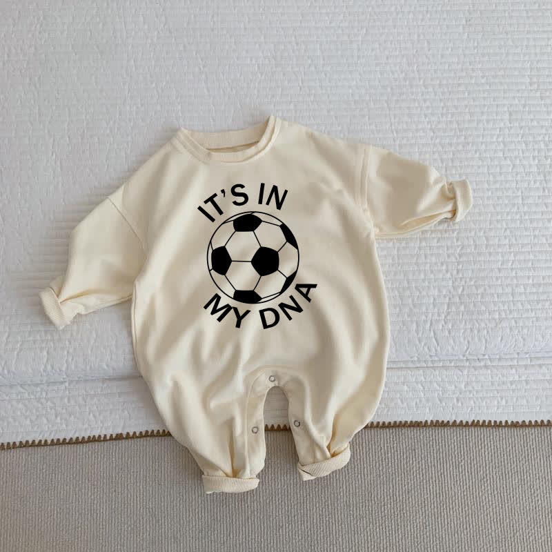 IT'S IN MY DNA Baby Soccer Beige Romper - Beige - 2-3T - image 1