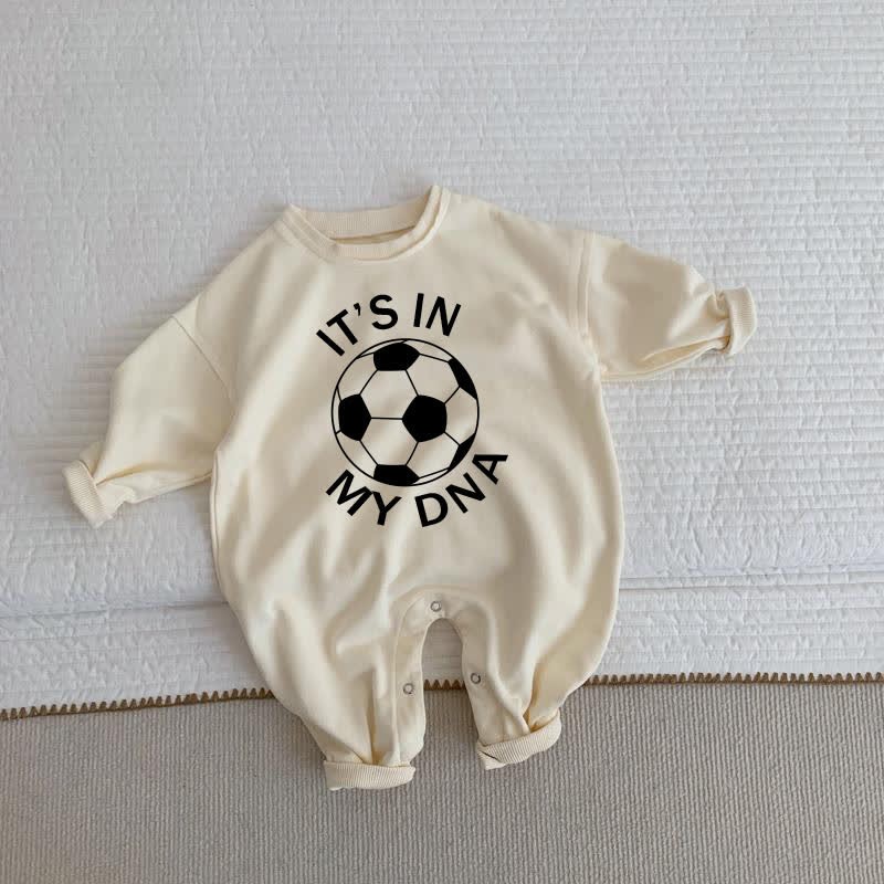 IT'S IN MY DNA Baby Soccer Beige Romper - Beige - 2-3T - image 1