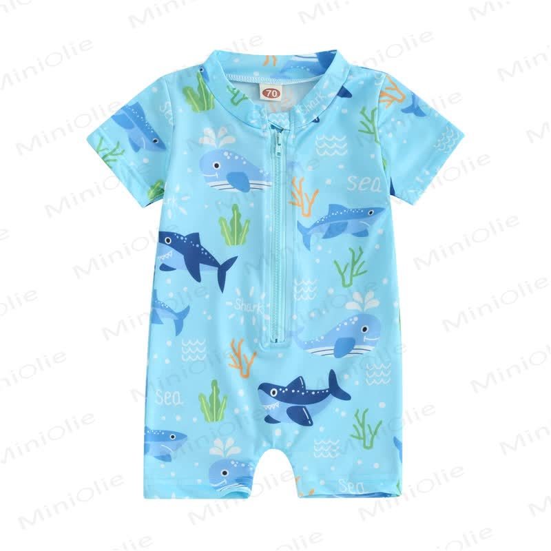 Baby Toddler Boy Shark Boxer Shorts Swimsuit  - Shark - 3-5T - image 1