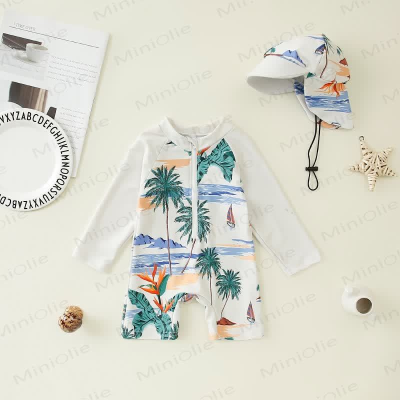 Baby Toddler Boy Dinosaur Shark Swimsuit with Hat - image 18