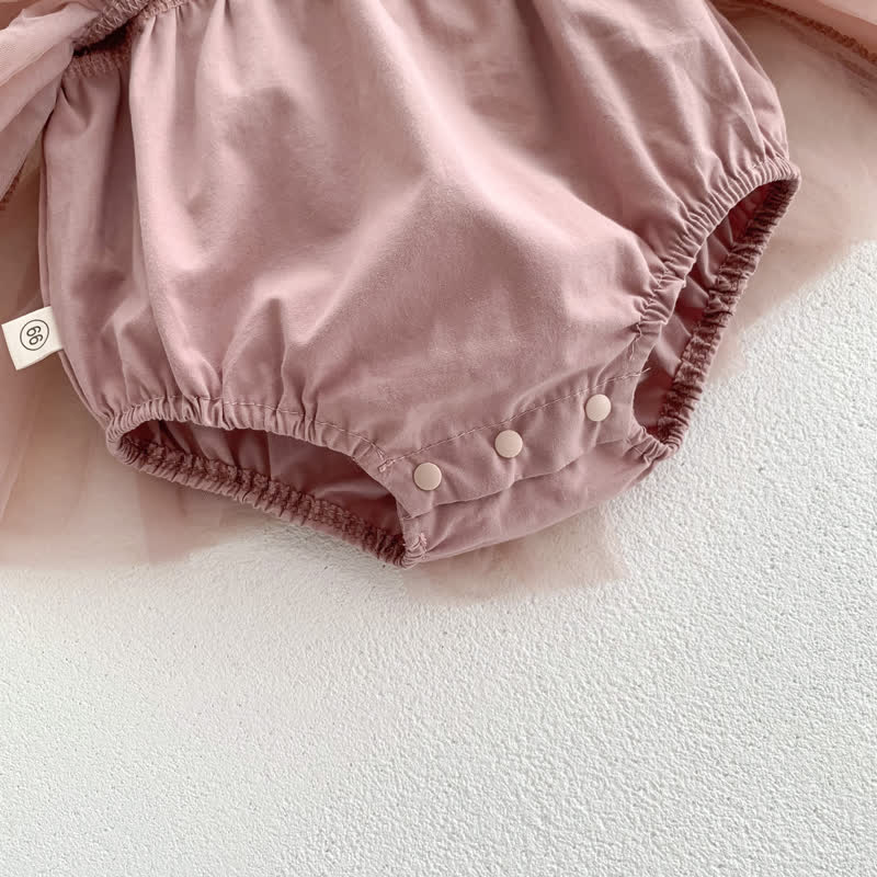 Baby Solid Color Tutu Skirted Bodysuit - image 9