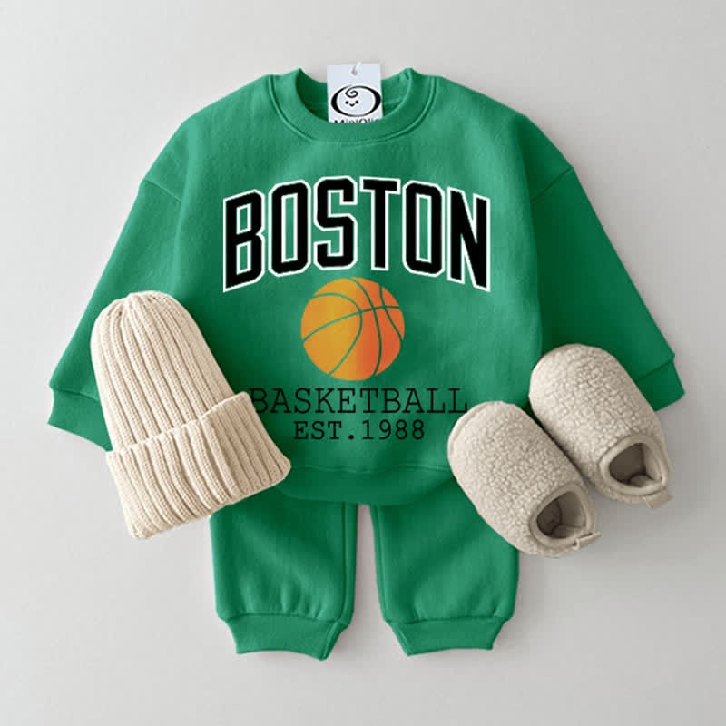 BOSTON BASKETBALL EST.1988 Baby 2-piece Set - Green - 2-3T - image 1