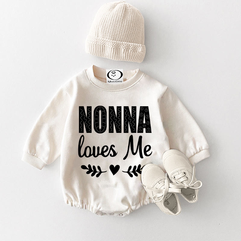 NONNA LOVES ME Baby Casual Bodysuit - White - 18-24M - image 1