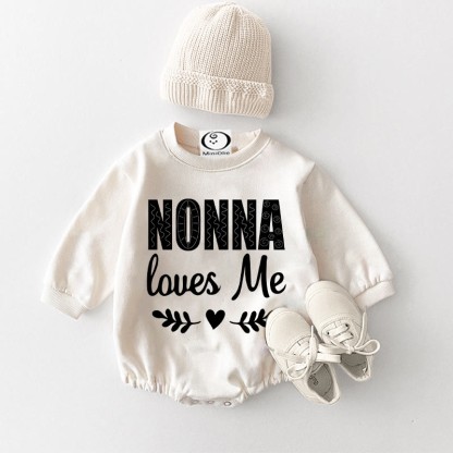 NONNA LOVES ME Baby Casual Bodysuit - White - 18-24M - image 1