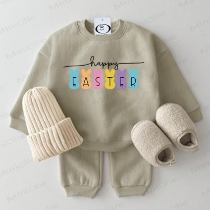 HAPPY EASTER Baby 2-Piece Grey Green Set - Grey Green - 2-3T - image 1