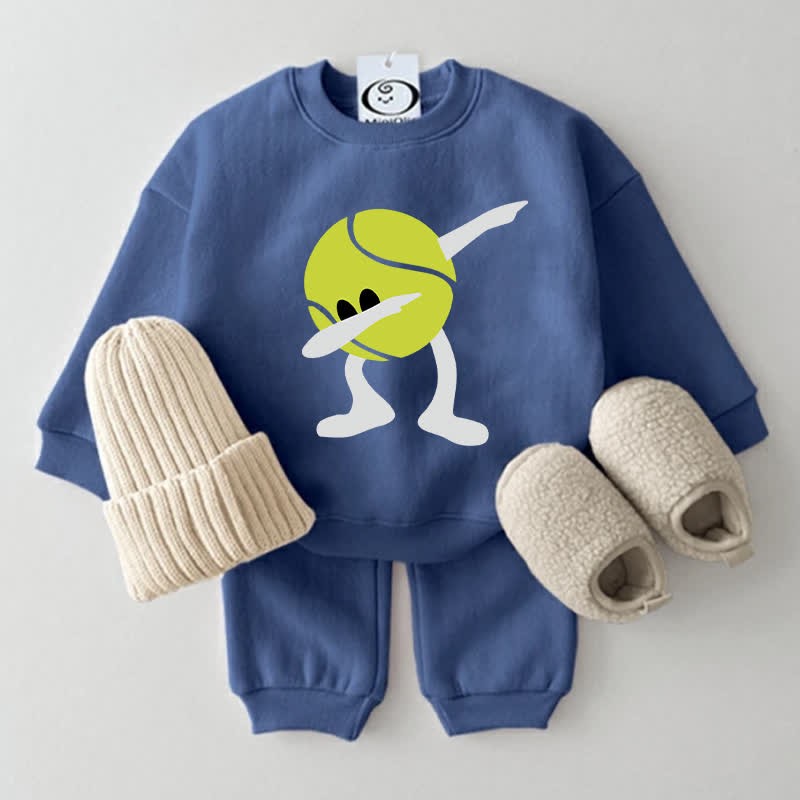 Baby Tennis Blue Sweatshirt 2-piece Set - Blue - 2-3T - image 1