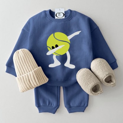 Baby Tennis Blue Sweatshirt 2-piece Set - Blue - 2-3T - image 1