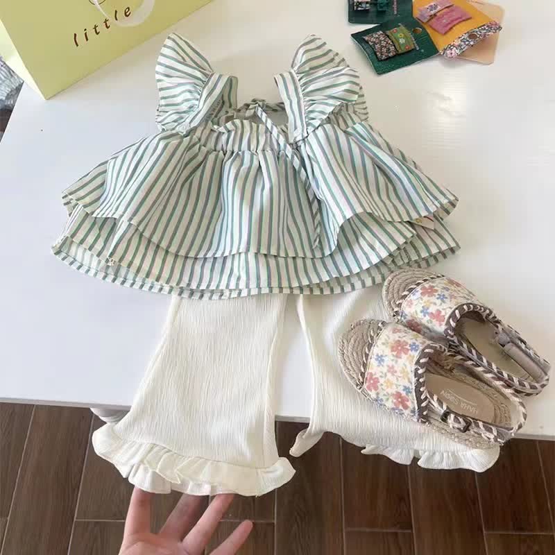 Baby Striped Tank Top/Bell-bottomed Pants - image 1