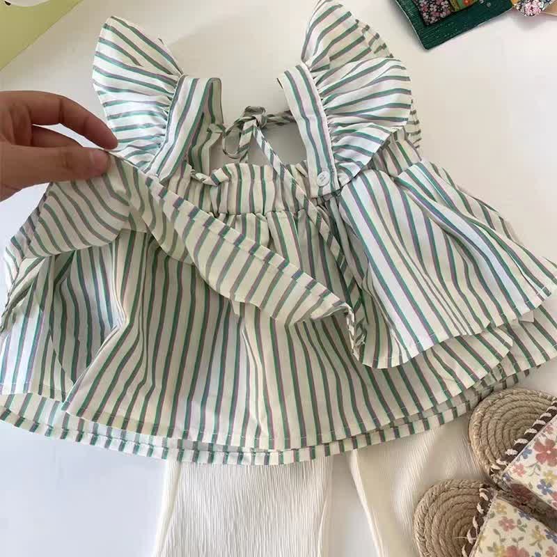 Baby Striped Tank Top/Bell-bottomed Pants - image 3
