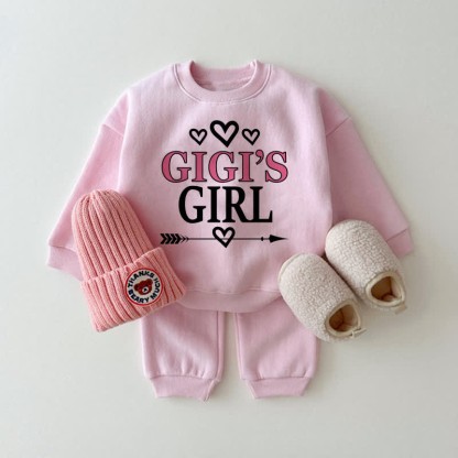 GIGI'S GIRL Baby Pink Sweatshirt 2-piece Set - Pink - 2-3T - image 1