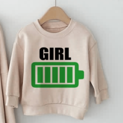 MOMMY/SON/GIRL Mommy and Me Battery Sweatshirt - Girl - XL - image 6