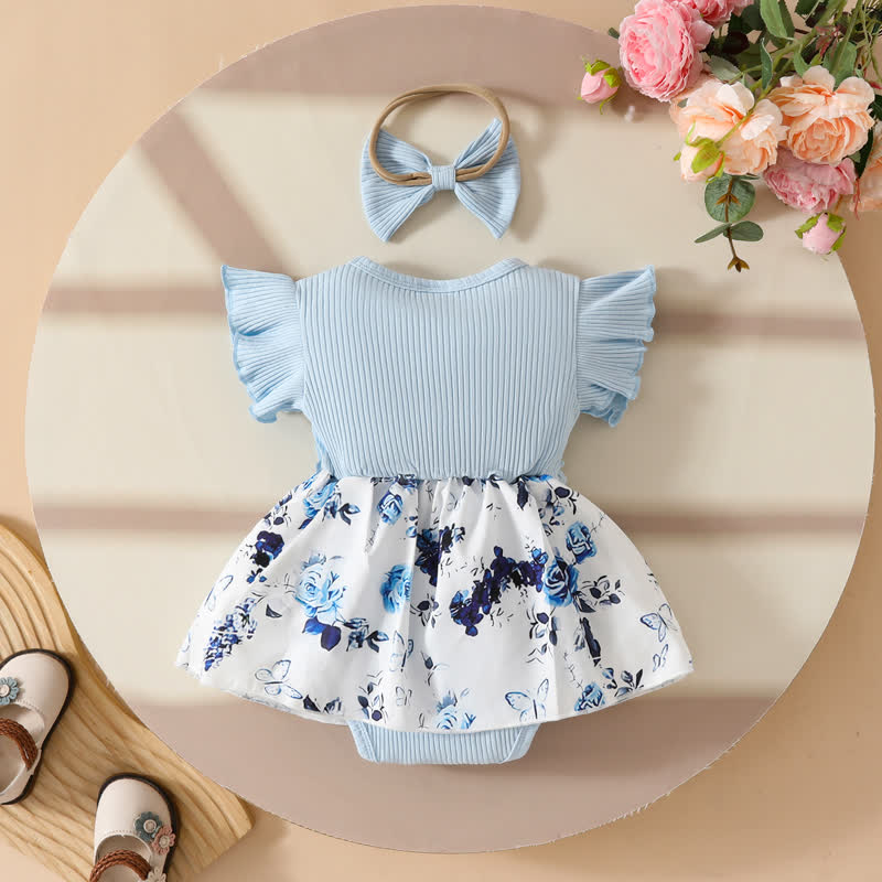 Baby Floral Butterfly Bodysuit with Headband - image 20