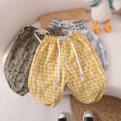Toddler Animal Plaid Dots Flower Pants - image 1
