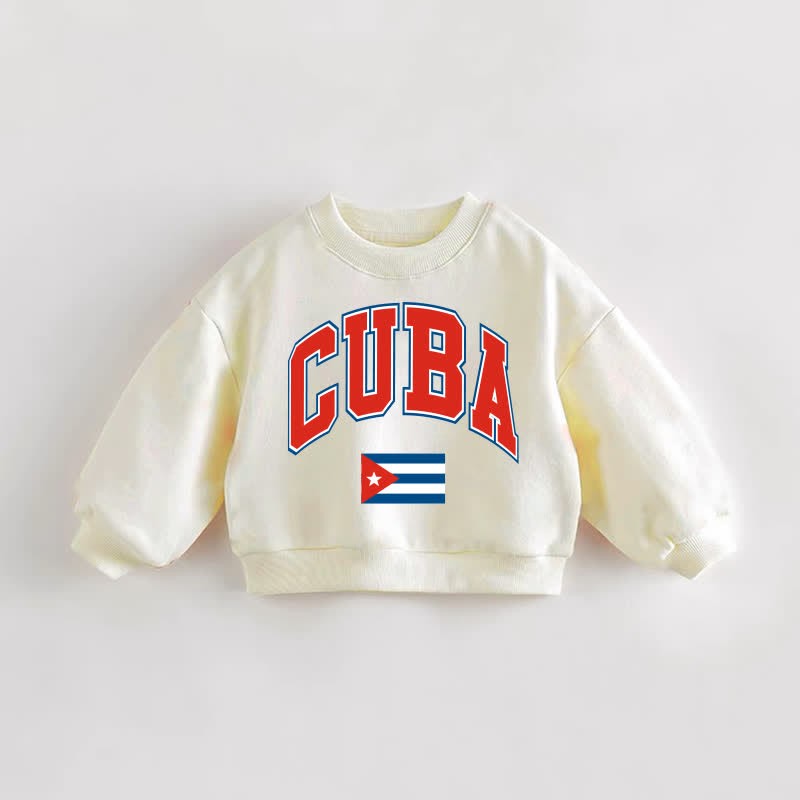 CUBA Baby Toddler Flag Sweatshirt - Cream - 3-5T - image 1