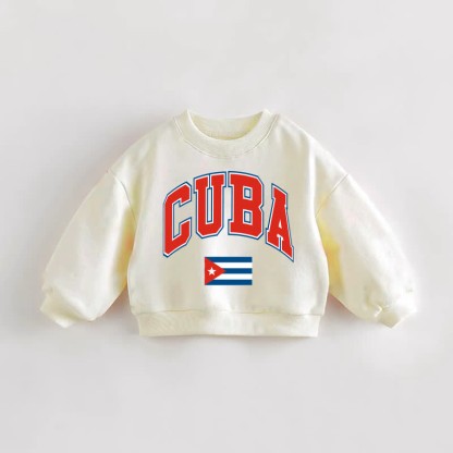 CUBA Baby Toddler Flag Sweatshirt - Cream - 3-5T - image 1