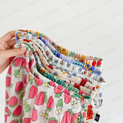 Toddler Colorful Bear Flower Strawberry Pants - image 7