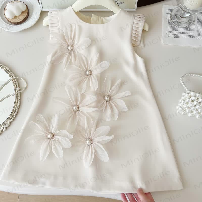 Toddler 3D Flower Sleeveless Graceful Dress - image 3