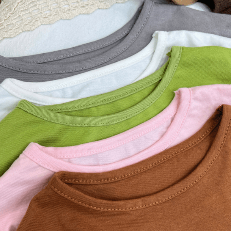 Toddler Loose Solid Color Base Layer T-Shirt - image 4