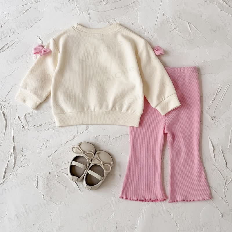 Baby 2-Piece Bow Sweatshirt and Pants Set - image 5