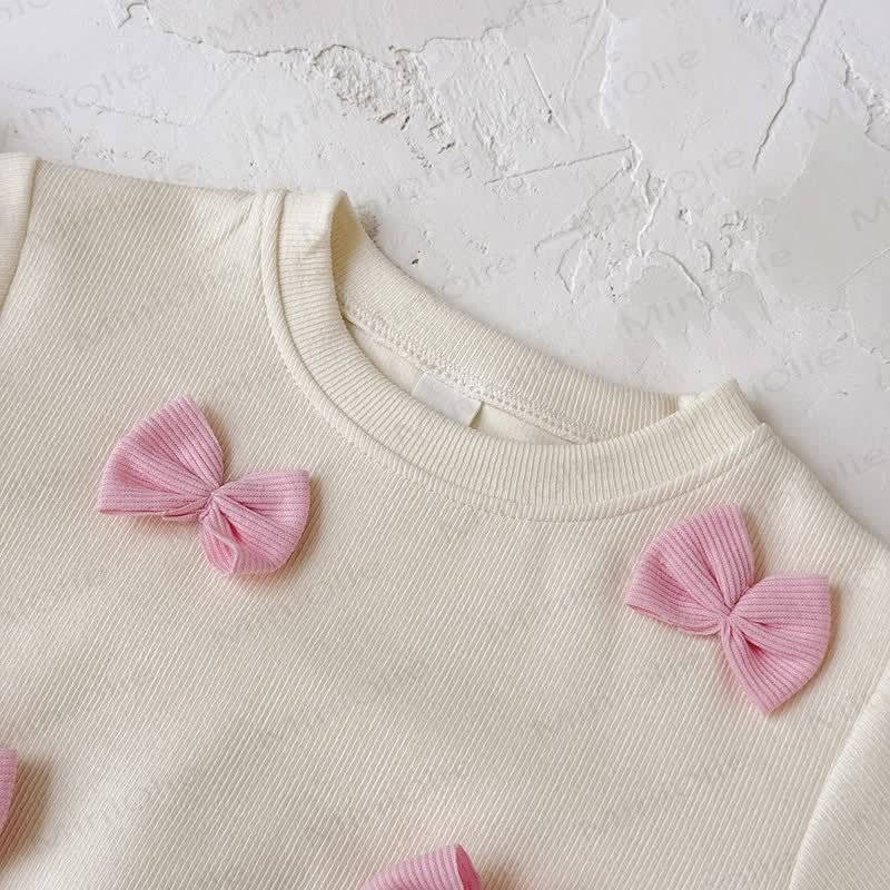 Baby 2-Piece Bow Sweatshirt and Pants Set - image 6