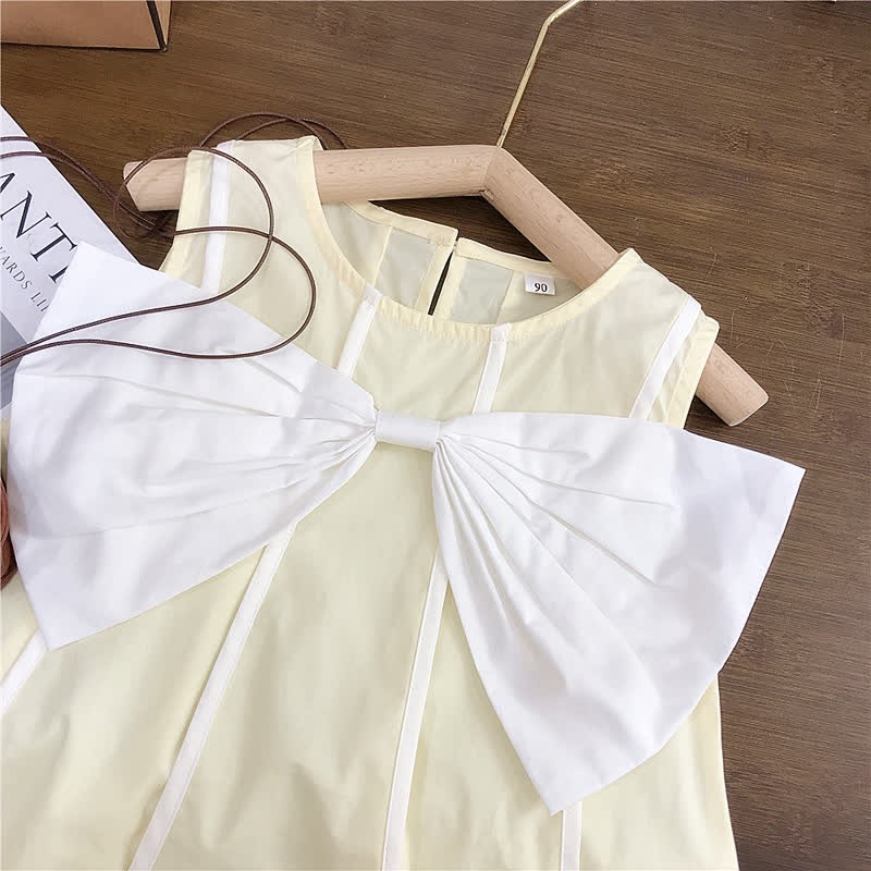 Toddler Sweet Bow Sleeveless Dress - image 7