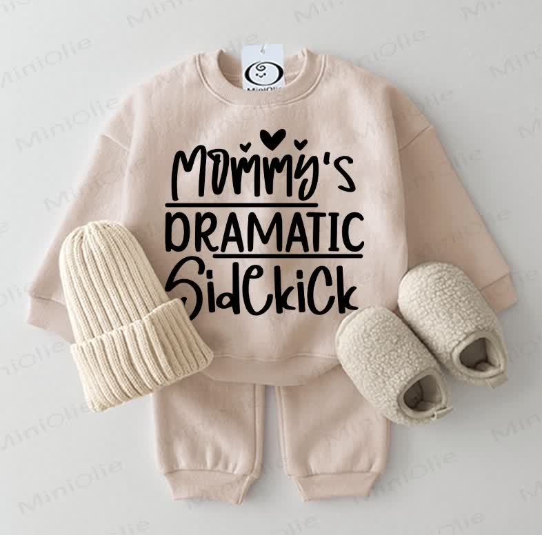 MOMMY'S DRAMATIC SIDCKICK Baby 2-piece Beige Set - Beige - 2-3T - image 1