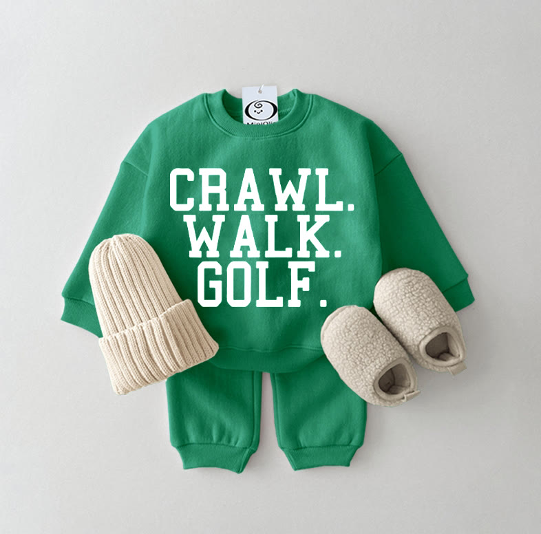 CRAWL. WALK. GOLF.  Baby 2-piece Green Set - Green - 2-3T - image 1