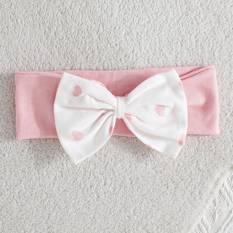 Baby Girl Bow Love Heart Romper with Headband - image 15