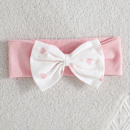 Baby Girl Bow Love Heart Romper with Headband - image 15