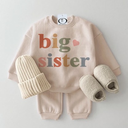 BIG SISTER Baby 2-piece Beige Set - Beige - 2-3T - image 1