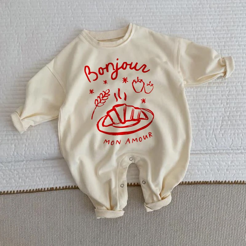 BONJOUR MON AMOUR Baby Beige Romper - Beige - 2-3T - image 1