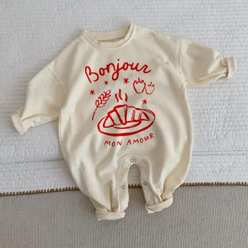 BONJOUR MON AMOUR Baby Beige Romper - Beige - 2-3T - image 1