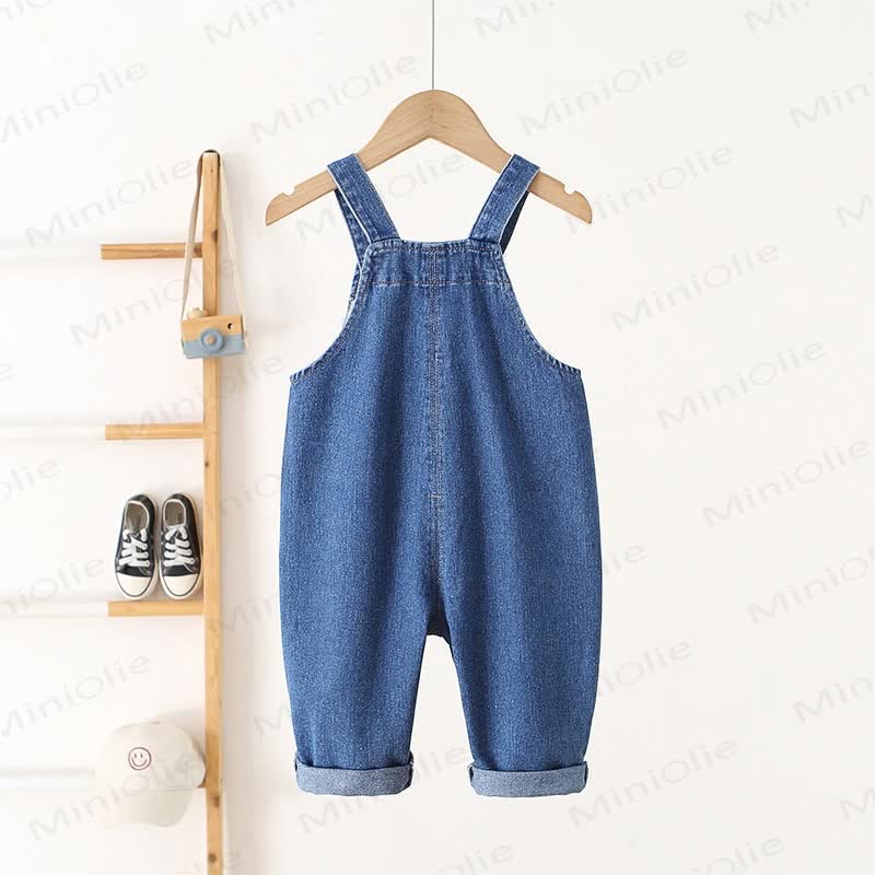 Toddler Car Embroidered Pocket Overalls - image 2