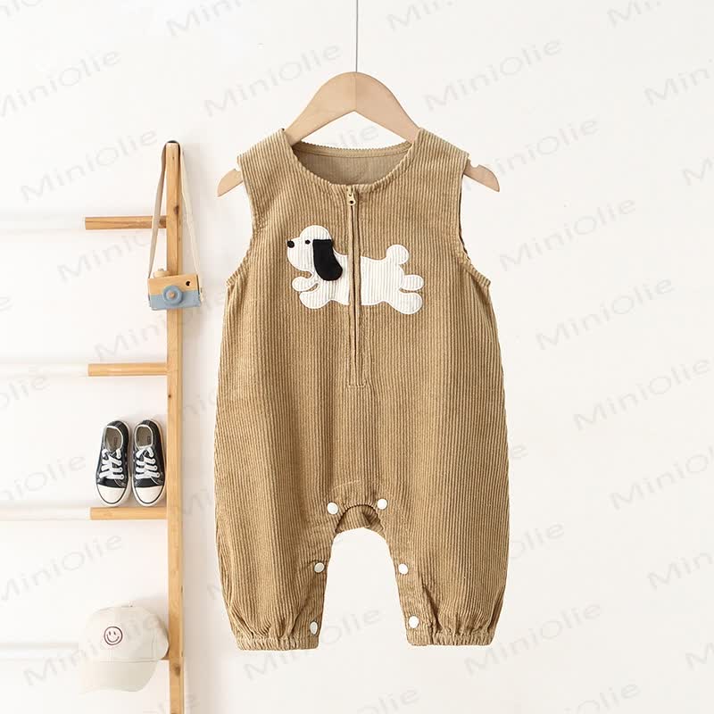 Baby Toddler Puppy Corduroy Overalls - Khaki - 3-5T - image 1