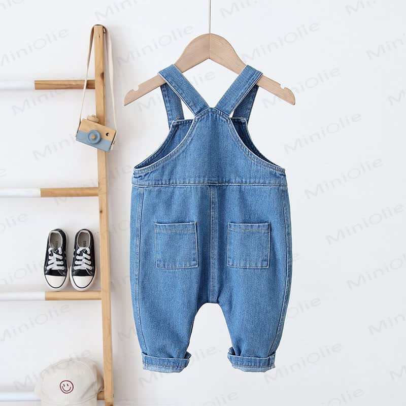 Baby Toddler Bear Denim Overalls - image 2