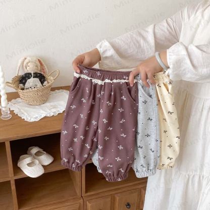 Baby Girl Bowknot Jogger Pants - image 2