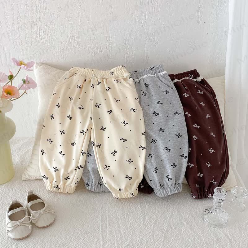 Baby Girl Bowknot Jogger Pants - image 4