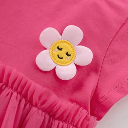 Toddler Youthful Flower Tulle Pink Dress - image 5