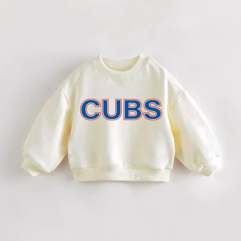 CUBS Baby Toddler Letter Sweatshirt - Cream - 3-5T - image 1