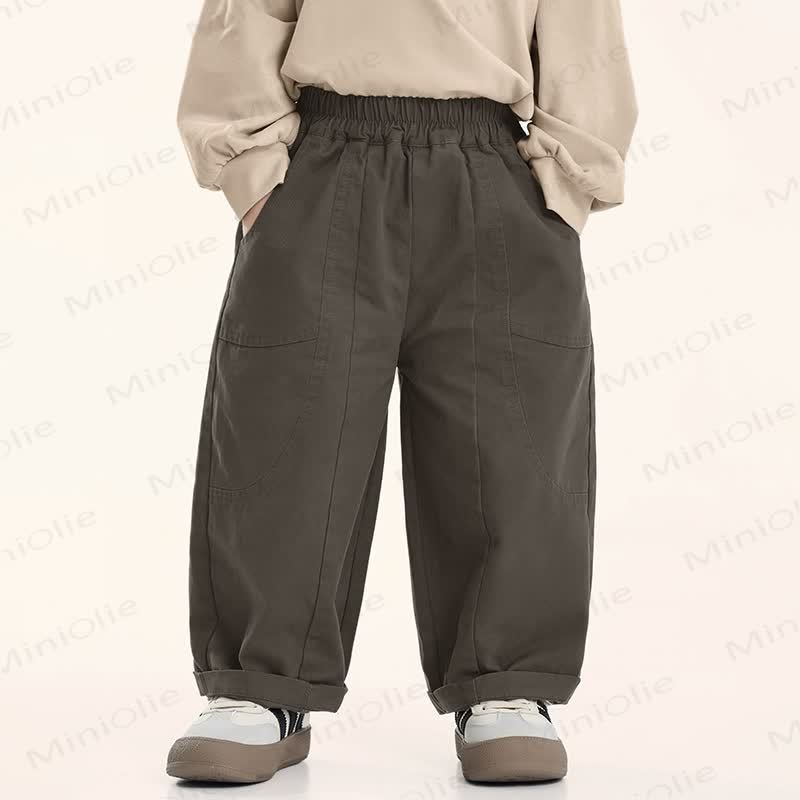 Toddler Boy Plain Grey Loose Pants - image 2