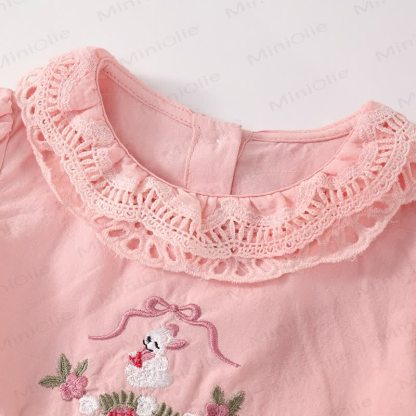 Toddler Strawberry Bow Bunny Sweet Dress - image 4