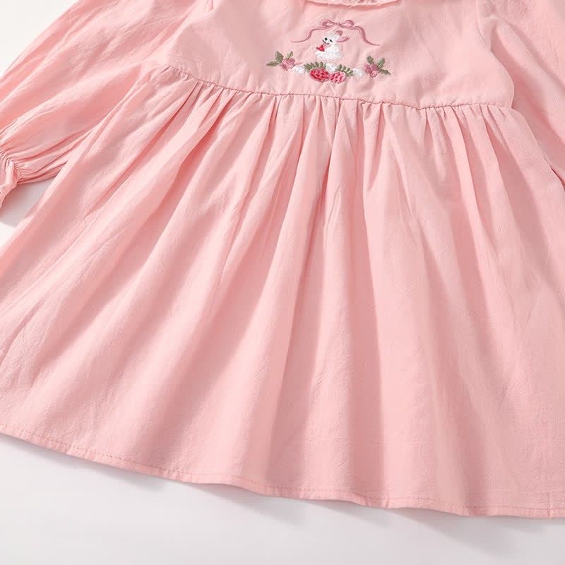 Toddler Strawberry Bow Bunny Sweet Dress - image 9