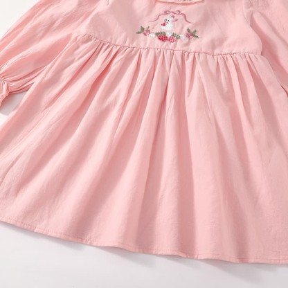 Toddler Strawberry Bow Bunny Sweet Dress - image 9
