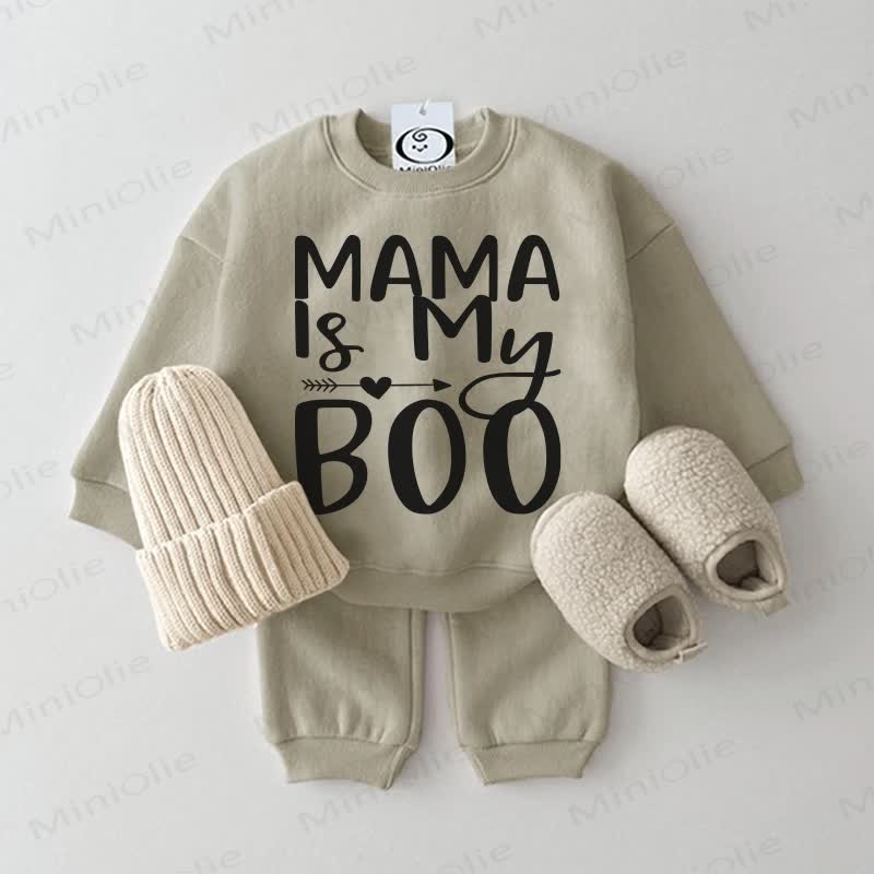 MAMA IS MY BOO Baby Grey Green 2-Piece Set - Grey Green - 2-3T - image 1