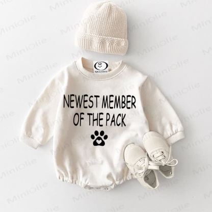 NEWEST MEMBER OF THE PACK Baby White Bodysuit - White - 18-24M - image 1